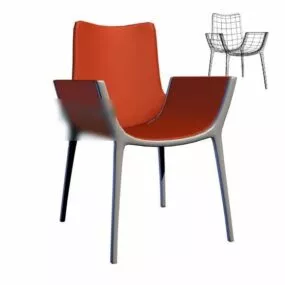 Modern Red Coffee Chair 3d model