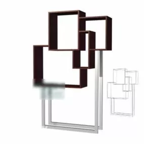 Rectangles Bookshelf 3d model
