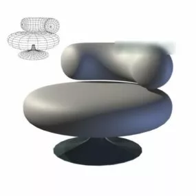 Upholstery Single Sofa Smooth Style 3d model