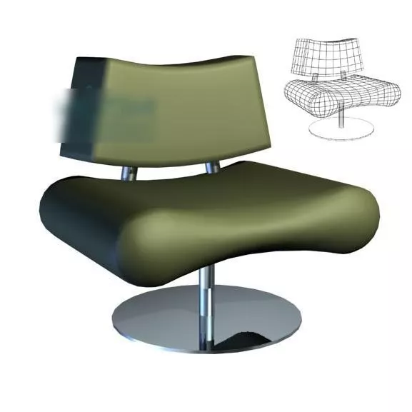 Single Salon Sofa 3d model Single Salon Sofa 3d model