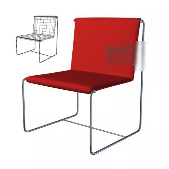 Red Chair Office Furniture 3d model Red Chair Office Furniture 3d model