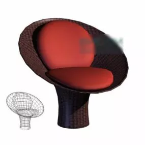 Restaurant Single Sofa 3d model