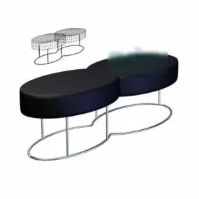 Sofa Stool Two Seats 3d model