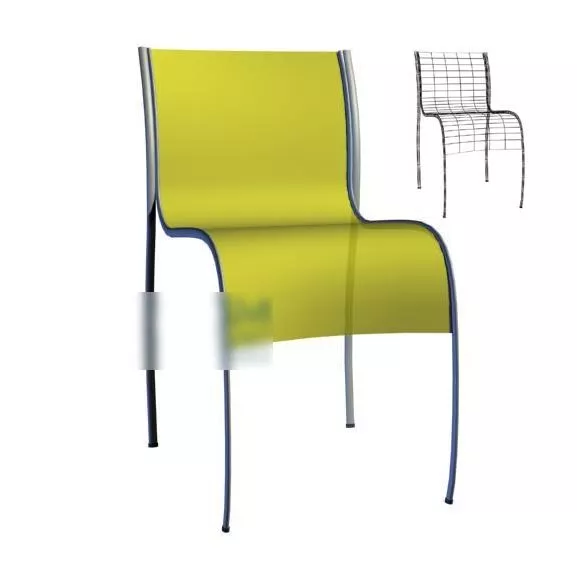 Office Chair Transparent Plastic Back 3d model Office Chair Transparent Plastic Back 3d model