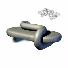 Modernism Sofa Tube Lines Shaped 3d model