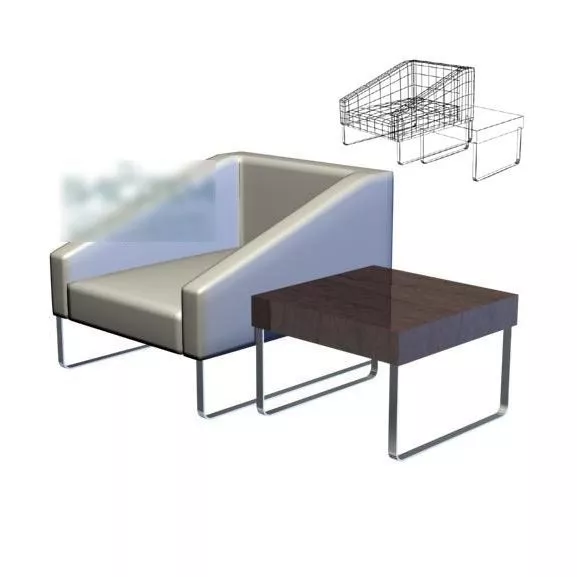 Letter Decoration Furniture With Wood Cube 3d model