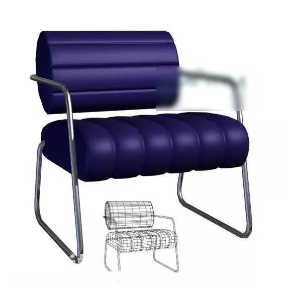Smooth Armchair Monza 3d model