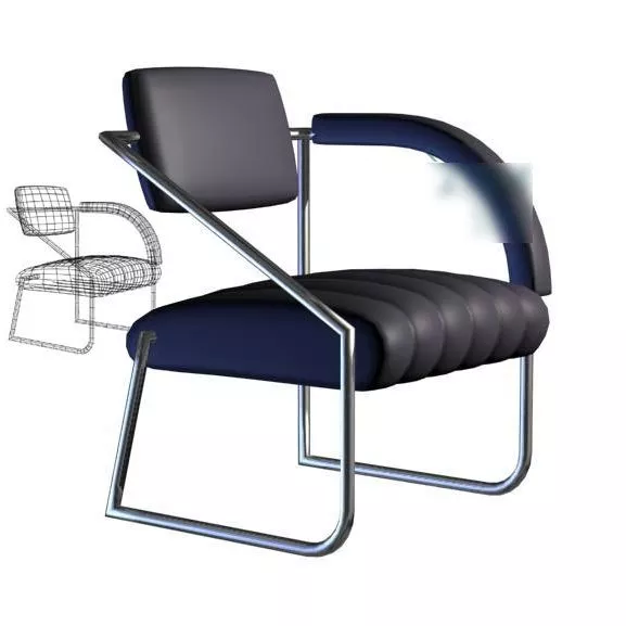 Armchair Cubic Modern Style 3d model