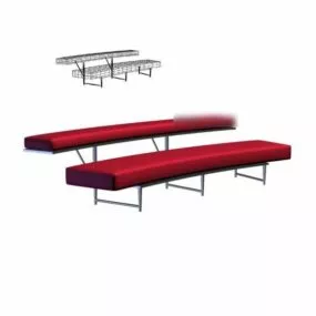 Stool Red Color 3d model
