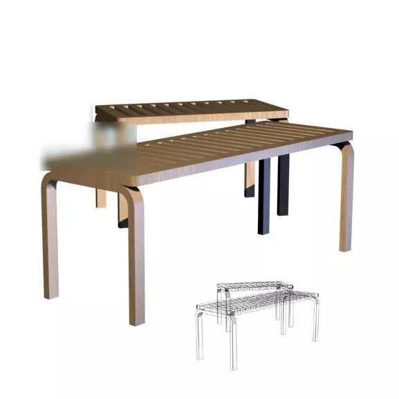 Simple Stool Wooden 3d model Simple Stool Wooden 3d model