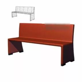 Minimalist Bench Chair 3d model