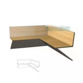 Minimalist Corner Sofa Chair 3d model