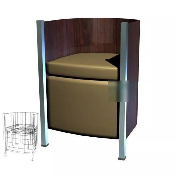 Armchair Edge Shape 3d model