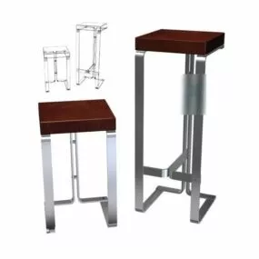 Minimalist Coffee Table And Chair 3d model