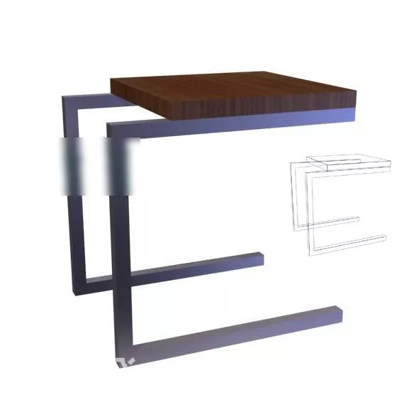 Minimalist Coffee Table C Shaped 3d model Minimalist Coffee Table C Shaped 3d model