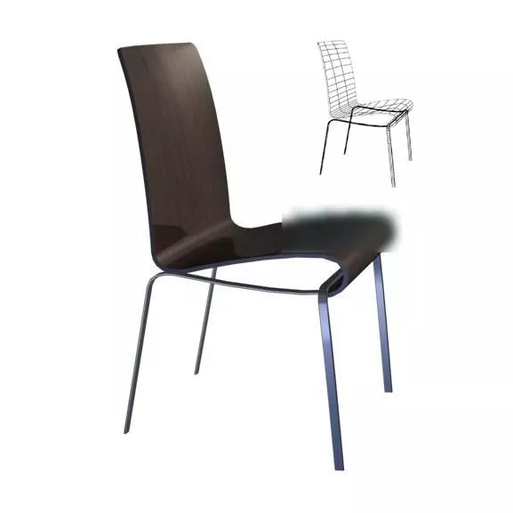 Office Chair Curved Seat 3d model Office Chair Curved Seat 3d model