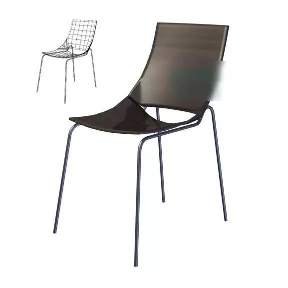 Chair Plastic Back 3d model Chair Plastic Back 3d model