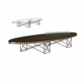 Conference Oval Table 3d model