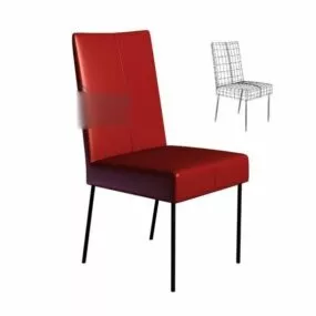 Red Chair Restaurant Furniture 3d model