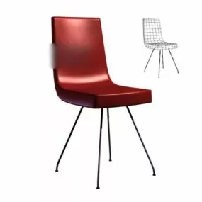 Modern Office Chair Red Plastic 3d model