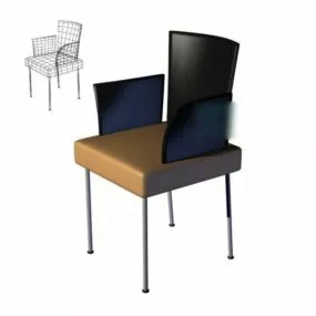 Modern Office Chair Leather Style 3d model