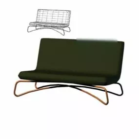 Modern Sofa Armless V1 3d model