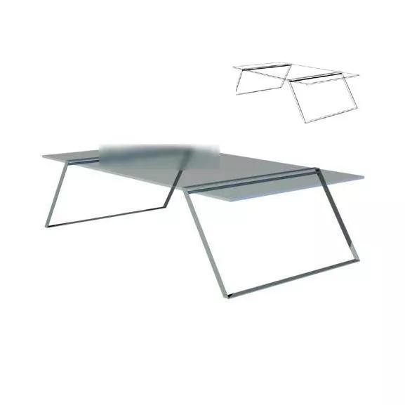 Rectangular Glass Coffee Table 3d model Rectangular Glass Coffee Table 3d model