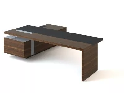 L Shaped Desk With Side Cabinet 3d model L Shaped Desk With Side Cabinet 3d model