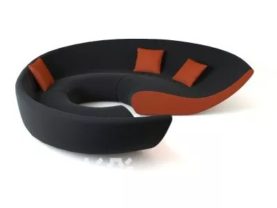 Round Shaped Sofa Furniture 3d model Round Shaped Sofa Furniture 3d model