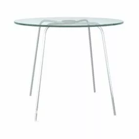 Modern Coffee Table Round Glass Top 3d model