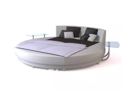 Double Bed Round Shaped 3d model Double Bed Round Shaped 3d model