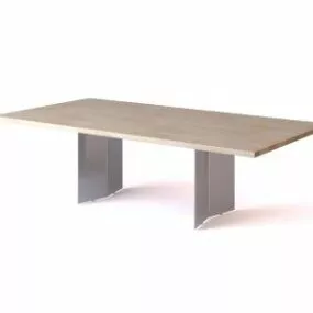Rectangular Coffee Table Solid Wood 3d model