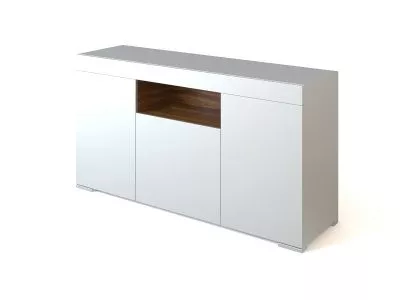Silver Lcd Tv Flat Style With Stand 3d model