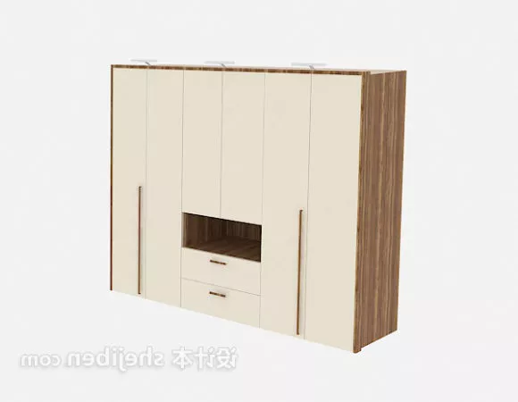 Wardrobe Modern Colorful Panel 3d model