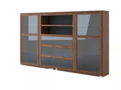 Single Door Carved Lines 3d model