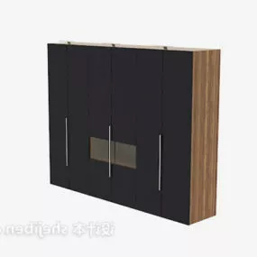 Black Tv Cabinet Minimalist Design 3d model