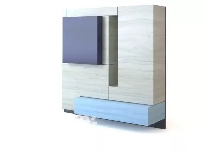 White Office Cabinet Modern Style 3d model White Office Cabinet Modern Style 3d model