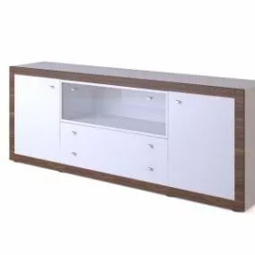 Modern Rectangular Shaped Tv Cabinet 3d model