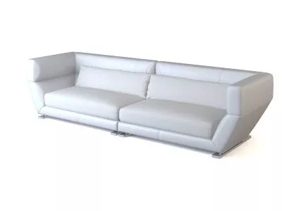 Sofa White Leather 3d model Sofa White Leather 3d model