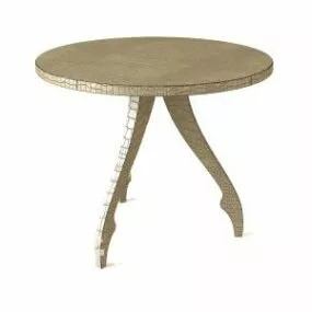 Wooden Round Coffee Table Furniture 3d model