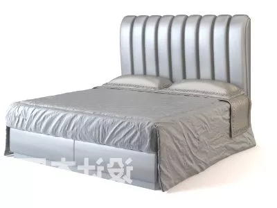 Modern Upholstery Double Bed 3d model Modern Upholstery Double Bed 3d model