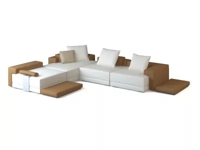 Sectional Sofa With Cushion 3d model Sectional Sofa With Cushion 3d model