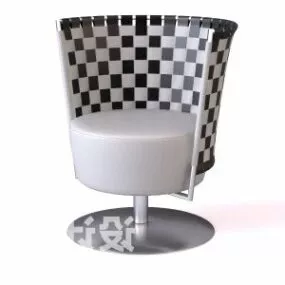 Armchair Checker Pattern Back 3d model
