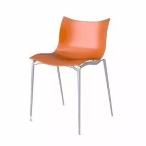 Plastic Back Office Chair 3d model
