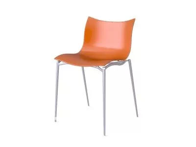 Plastic Back Office Chair 3d model Plastic Back Office Chair 3d model