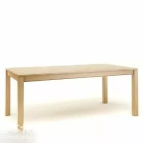Simple Minimalist Table Wooden 3d model