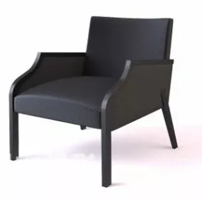 Living Room Black Armchair 3d model