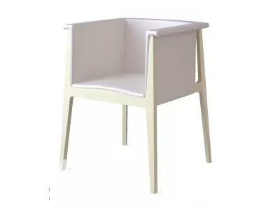 Cube Armchair Low Back 3d model