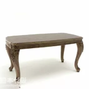 Antique Table Wooden Material 3d model