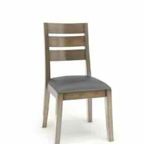 Simple Wood Chair Restaurant Furniture 3d model